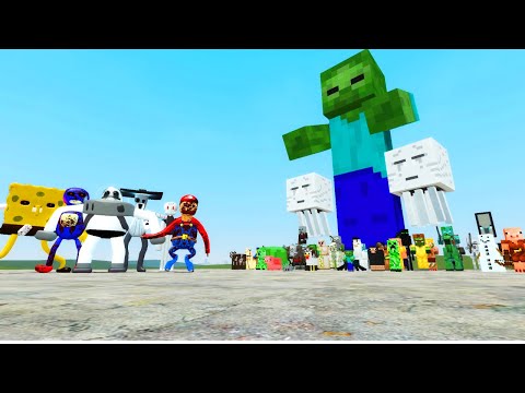 Ultimate Minecraft Mobs vs Cursed Spongebob