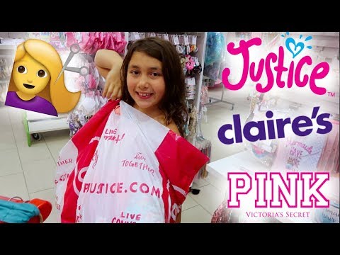 BACK TO SCHOOL HAiRCUTS + SHOPPiNG AT THE MALL! JUSTiCE, CLAiRE'S, PiNK + MORE!