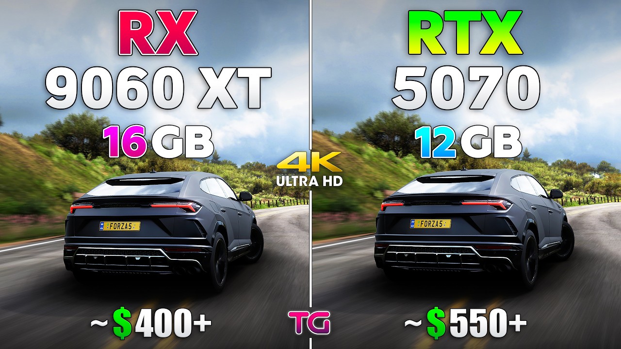 RTX 5070 vs RX 9060 XT - Test in 4K