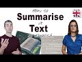 How to Summarise a Text in English - Improve English Comprehension