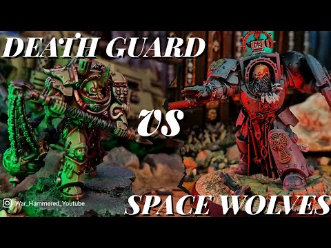 SPACE WOLVES Vs DEATH GUARD. 2k points Warhammer 40k Battle Report.