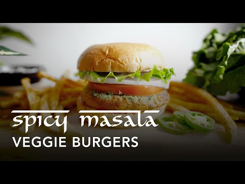 Spicy Masala Veggie Burgers | Tasty Aloo Tikki Burger...