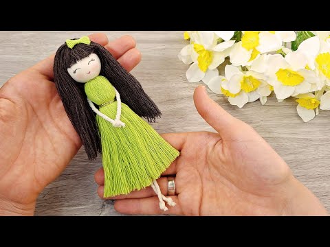 💖 Easy Macrame Doll Tutorial for Beginners (Cute & Quick | DIY Macrame Toy) ✨