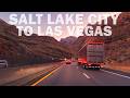 4K Driving From Salt Lake City To Las Vegas Full Road Trip