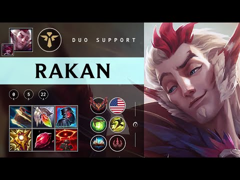 Rakan Support vs Blitzcrank - NA Grandmaster Patch 25.22