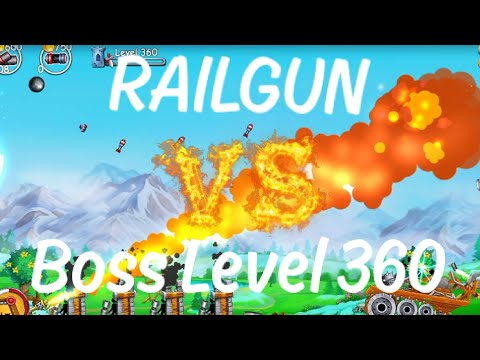 Railgun (full upgrade) VS Boss Level 360 | Catapult 2