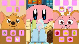 Kirby & Incredibox Sprunki Mukbang | Eating Ice Cream, Steak & Fried Chicken Complete Edition