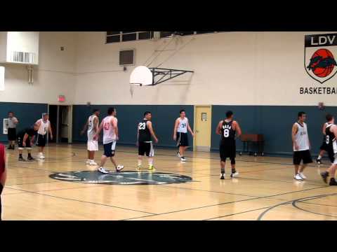 Half court shot to end the half during championship game 3.8.12. Sacramento rec league Buzzer Beater