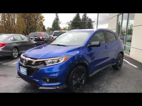 2021 Honda HRV 5DR AWD Sport Aegean Blue Metallic-Black