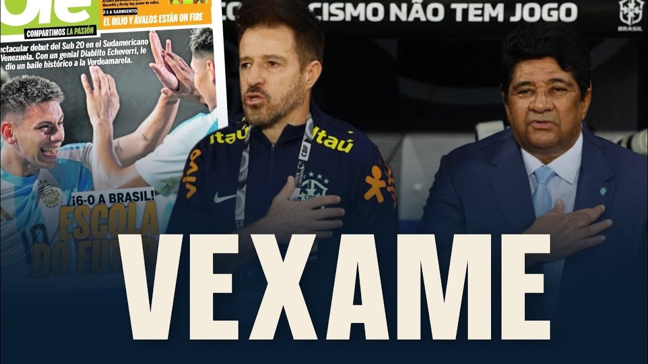 BRASIL LEVA 6 DA ARGENTINA E PRESIDENTE DA CBF 'COMEMORA'... NO STF