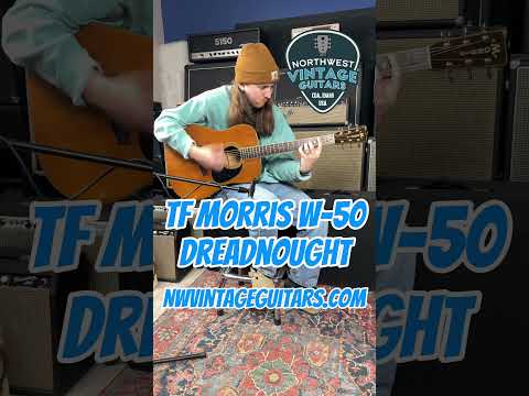 *VIDEO* TF Morris D-41 Style Dreadnought Model W-50 Solid Top - 1980's image 24