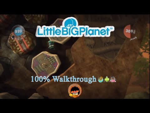 LittleBIGPlanet (720p HD) Walkthrough Part 27 - Tunnel Plunge - Score Challenge