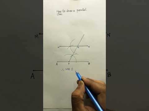 How to draw parallel line with compass || drawing parallel line || #shorts #trending #viral #math