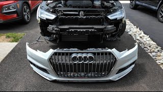 B9 2017-2019 A4 Allroad Front Bumper Removal