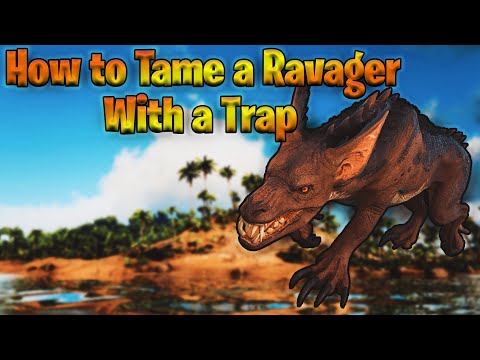 Ark - How to Tame a Ravager Easy with a Trap