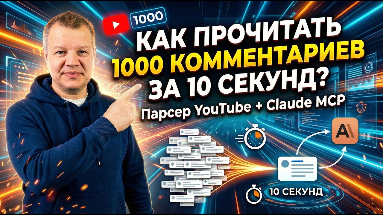 Как прочитать 1000 комментариев за 10 секунд? Парсер YouTube + Claude MCP.