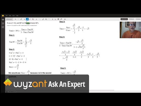 If Cos X 1 2 And 90 X 180 Find Tan X 30 Wyzant Ask An Expert