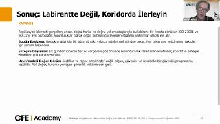 Ücretsiz Webinar - Regülasyon Labirentinde Doğru Yolu Bulmak: ISO 2700