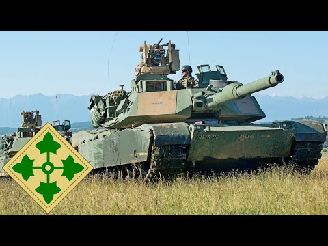 Bandaríkjaher, NATO. M1A2 Abrams skriðdrekar af 4. fótgönguliðsdeild "Ivy".