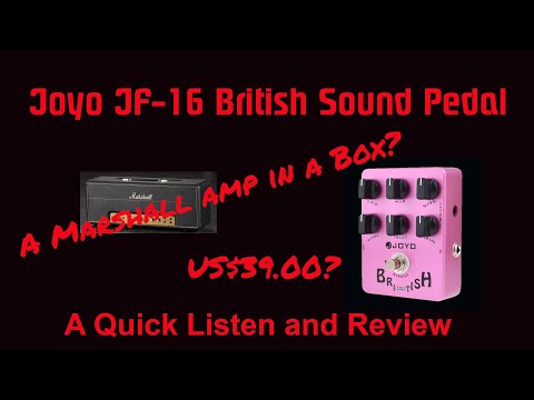 Joyo British Sound Pedal JF 16 - "Marshall In A Box" - Direct Into DAW - Pedal Demo and Review