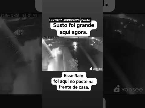 Susto! Raio cai na frente de casa e assusta morador