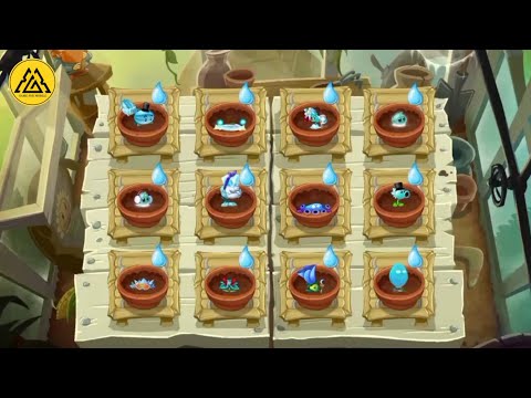 Animation Of All Ice And Blue Plants In Zen Garden !! Plants Vs. Zombies 2