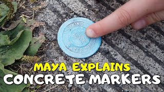 Maya explains concrete markers for gas & water pipeline you see on roads while bike riding 👧🏻❤️🔬
