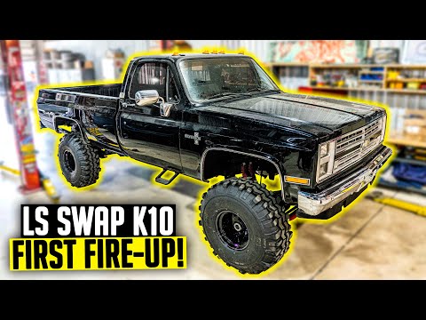 LS Swapped K10 Squarebody First Fire Up! - 1987 Chevy K10 Truck Ep. 3