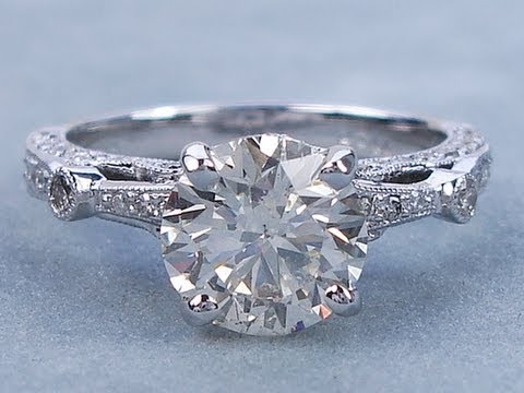 2.46 ctw Round Brilliant Cut K SI2 Diamond Engagement Ring - BigDiamondsUSA