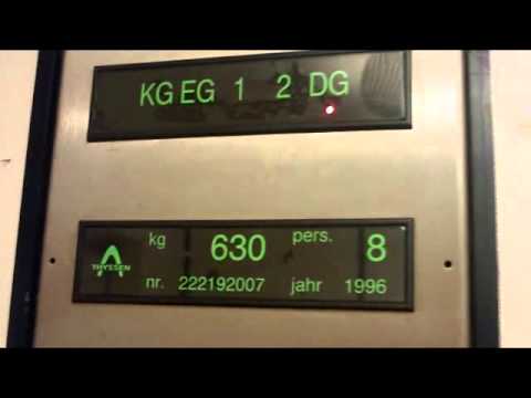 1996 amazing Thyssen elevator at the Theatre in Mülheim, Germany