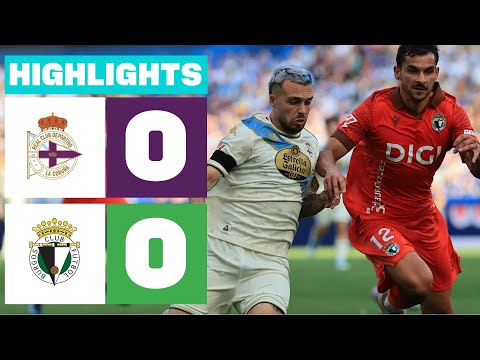 RC DEPORTIVO 0 - 0 BURGOS CF | RESUMEN LALIGA HYPERMOTION