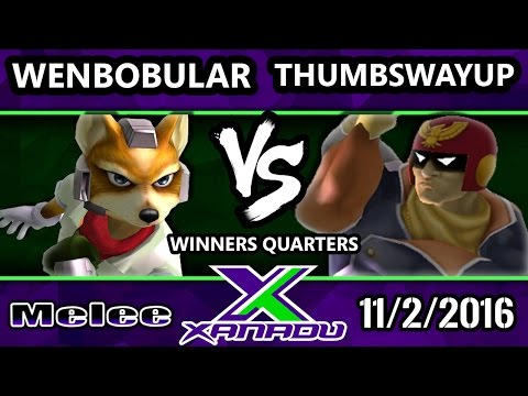 S@X 174 - Wenbobular (Fox) Vs. ThumbsWayUp (Captain Falcon) - SSBM Winners Quarters - Smash Melee