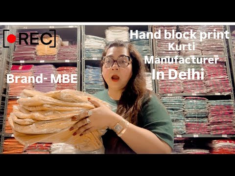 HAND BLOCK PRINT MANUFACTURER IN DELHI | SUMMER BLOCK PRINT KURTI | BRAND-MBE| HANEEKA SIINGH VLOG |