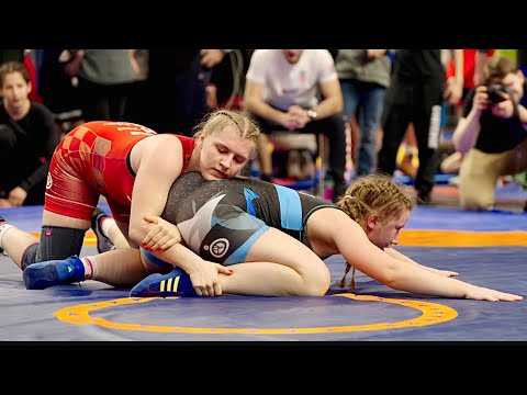 U20 Veronika Vilk (CRO) vs Gudrun Roosiõis (EST) 72kg. Womens wrestling tournament.