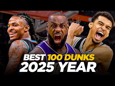 NBA's VERY BEST 100 Dunks of the 2025 Calendar Year! 😱