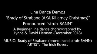 LINE DANCE DEMO:  Brady Of Strabane (aka Killarney Christmas)