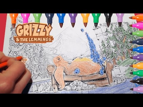 Grizzy And The Lemmings Be Creative With Coloring Book New Cartoon Network Boomerang Games