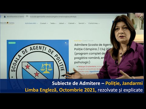 Subiecte Engleză - Admitere Poliție / Jandarmi, octombrie 2021, grile engleză rezolvate + explicate