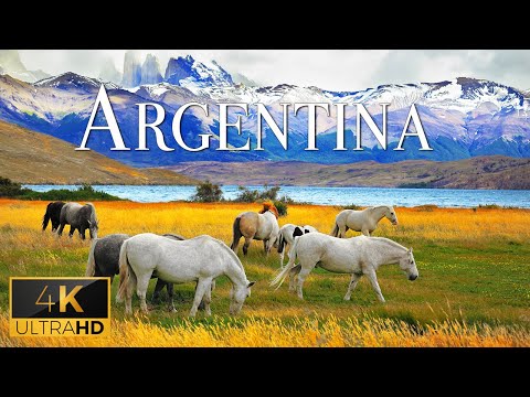 FLYING OVER ARGENTINA (4K Video UHD) - Soothing Music With Stunning Beautiful Nature Video For TV