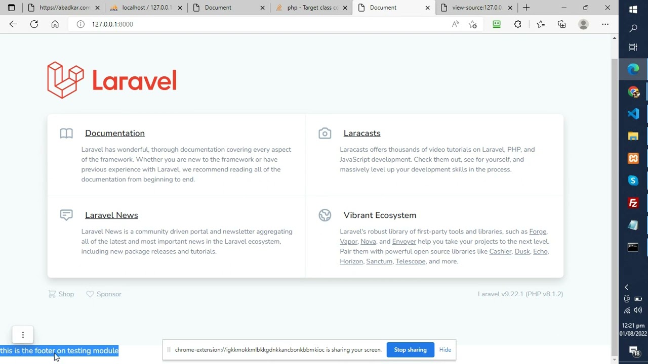 Target class [FrontController] does not exist | laravel 8