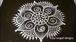 latest easy free hand rangoli designs * simple kol