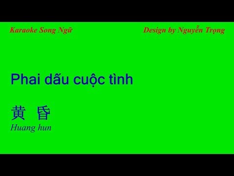 Karaoke Song Ngữ - Phai dấu cuộc tình - 黄 昏 (G Min)