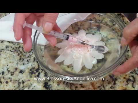 Gelatine art: Student making Dahlia