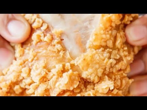 Marshallese chef cook KFC fried crispy chicken for dinner..