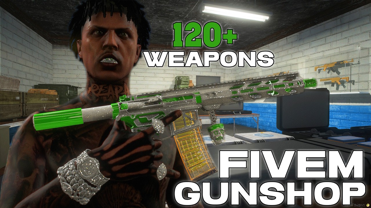 FiveM Weapon Pack + Gun Shop MLO | 120+ Custom Guns for ESX & QBCore