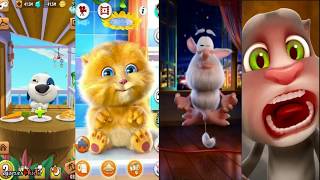 My Talking TOM vs Talking BOOBA vs Talking GINGER vs Talking HANK funny video for kids