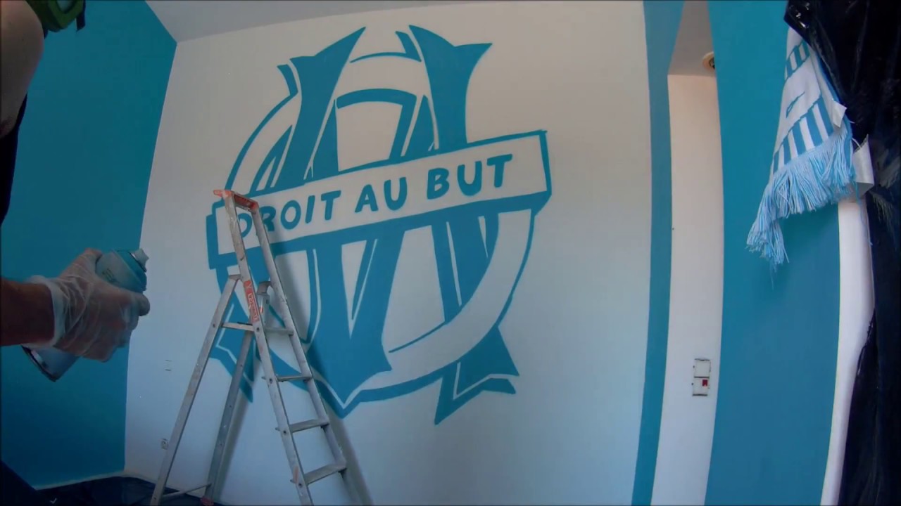 Décoration graffiti - Olympique de Marseille - LezaSpray