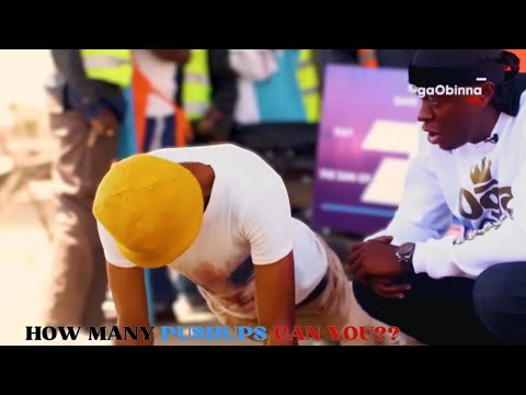 Oga Obinna PUSH UP CHALLENGE | How Many Pushups?