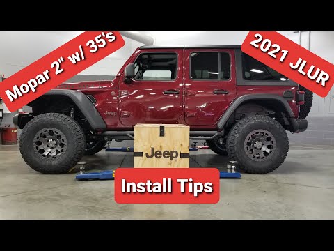 2021 Jeep Wrangler Unlimited Rubicon JLUR Mopar lift install with 35's, HOW TO
