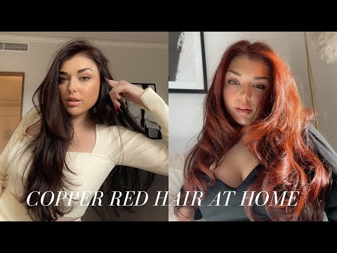 Hair Transformation From Brunette to Red! At Home Red...